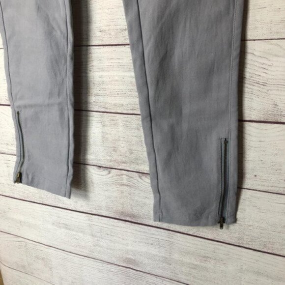 Boutique Tickled Teal Gray Ankle Zip Moto Leggings S - Picture 5 of 5